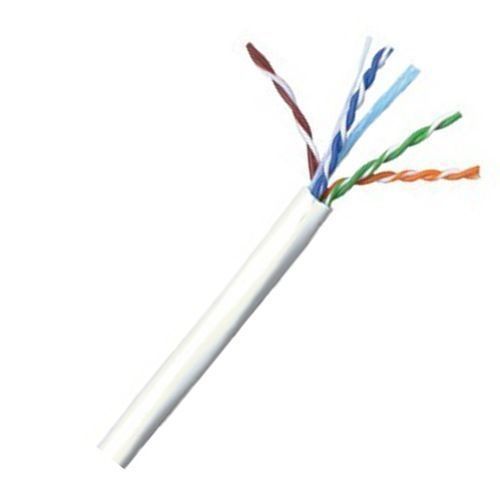 Lot of 5 – CAT6E Ethernet 550MHz CMR Cable White 1000FT 23 AWG COPPER