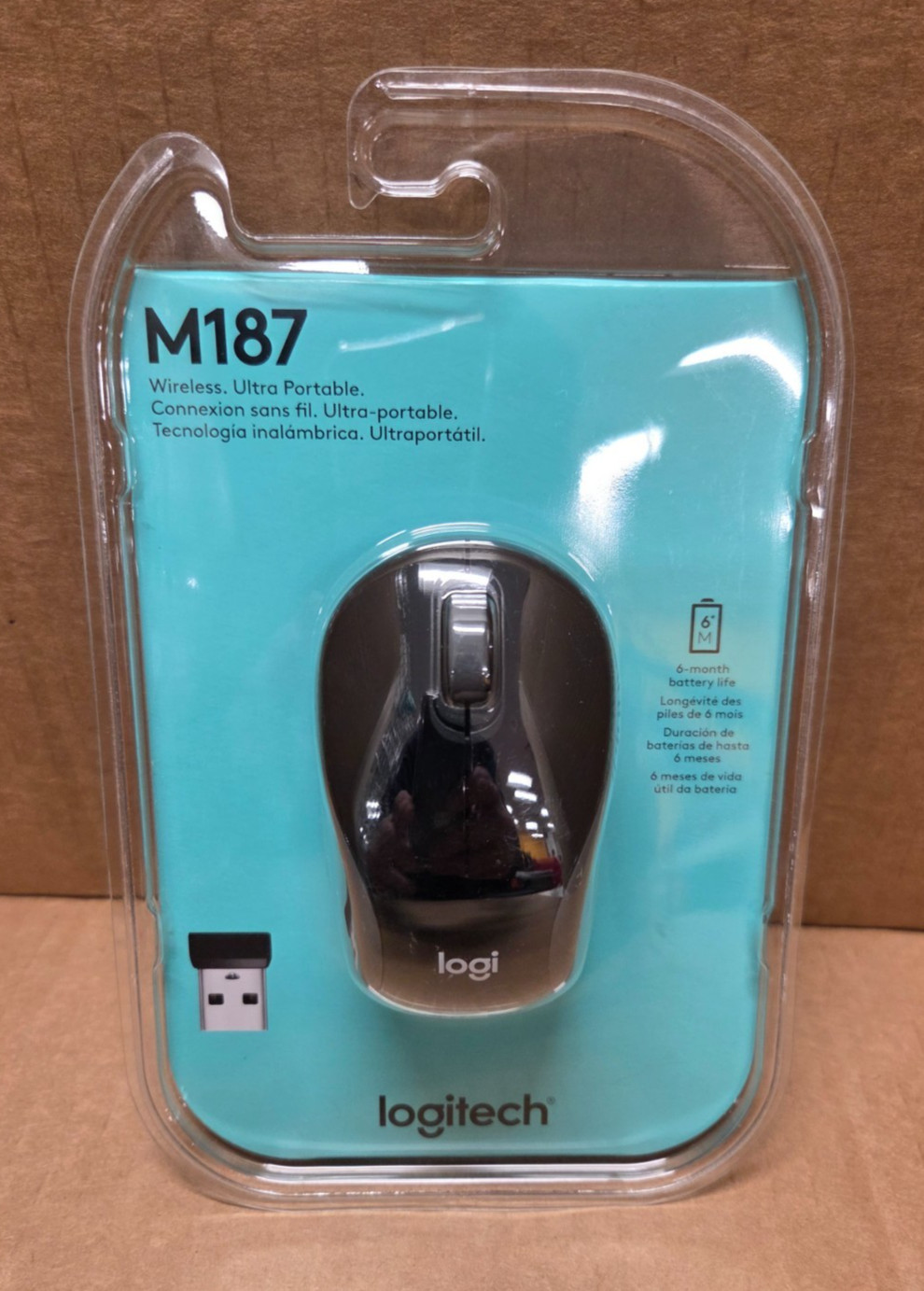 LOT OF 4 NEW Logitech Wireless M187 Ultra Portable Mini Size Mouse 910-002726