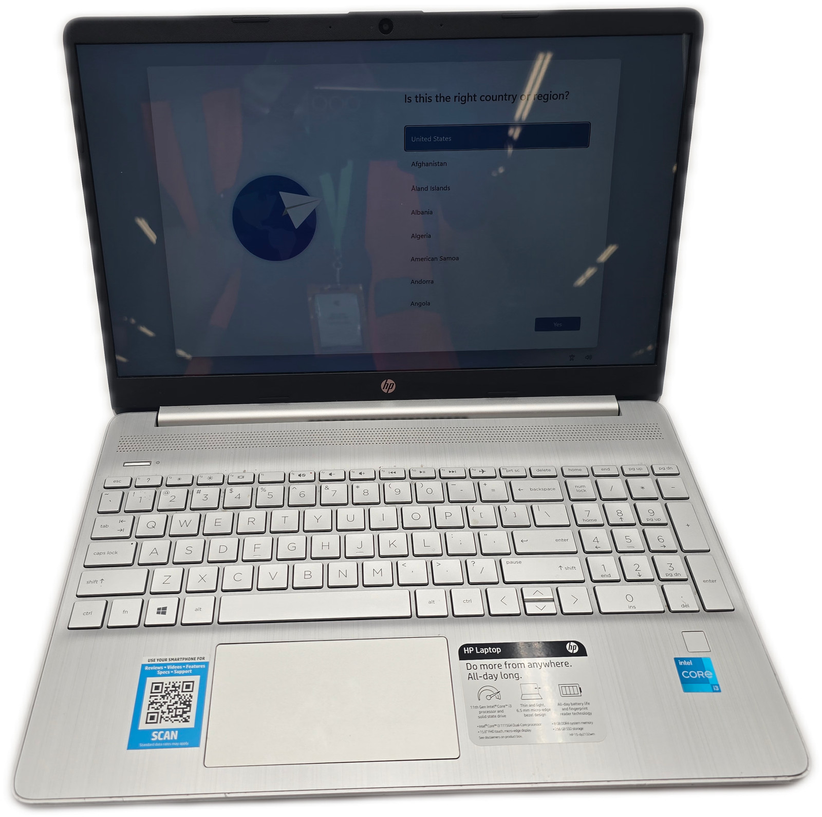 HP 15-dy2132wm i3-11th Gen 8GB 180GB SSD Windows 11 Home