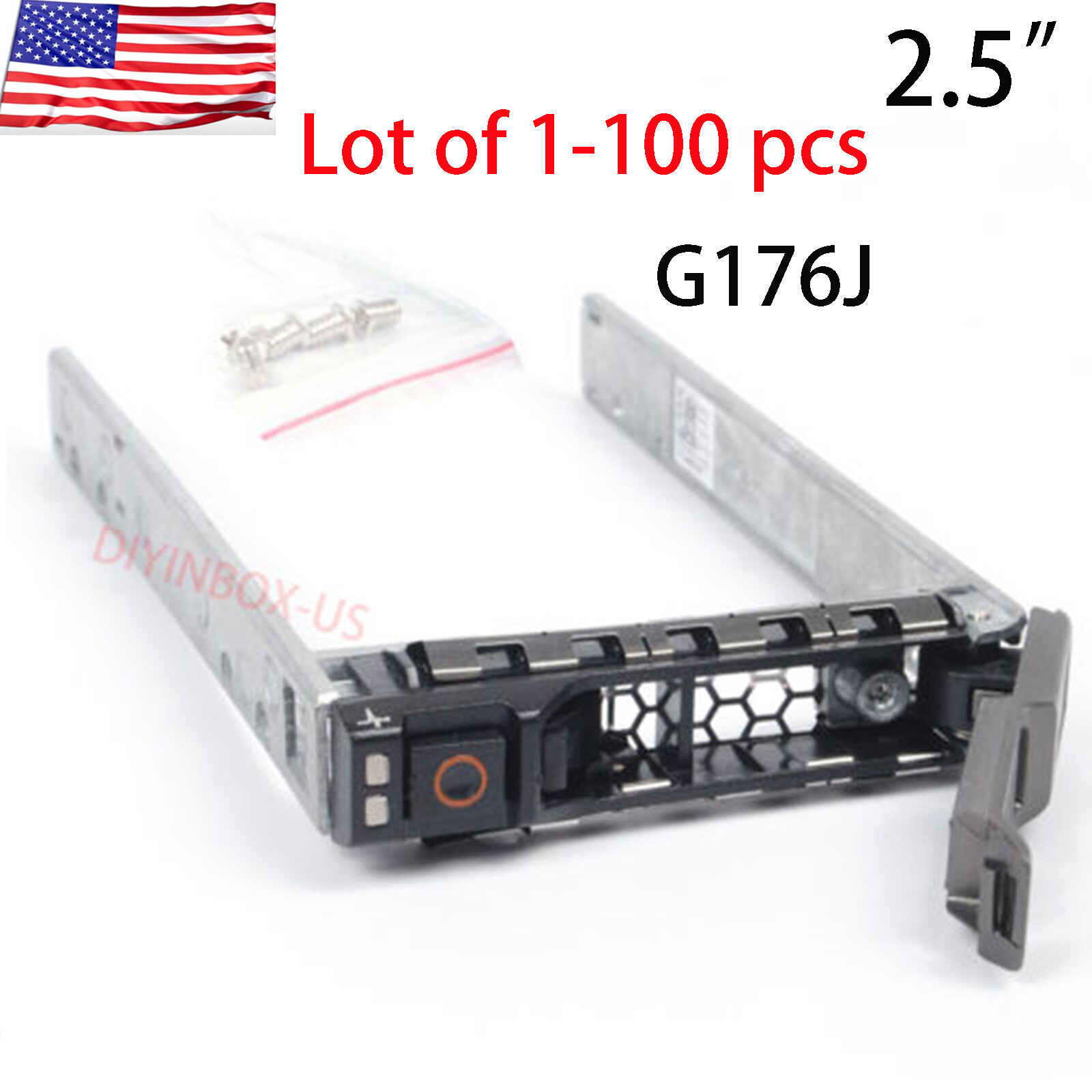 Lot 1-100pcs Dell 2.5″ SATA SAS Tray Caddy For PowerEdge R410 R610 T710 MD1220