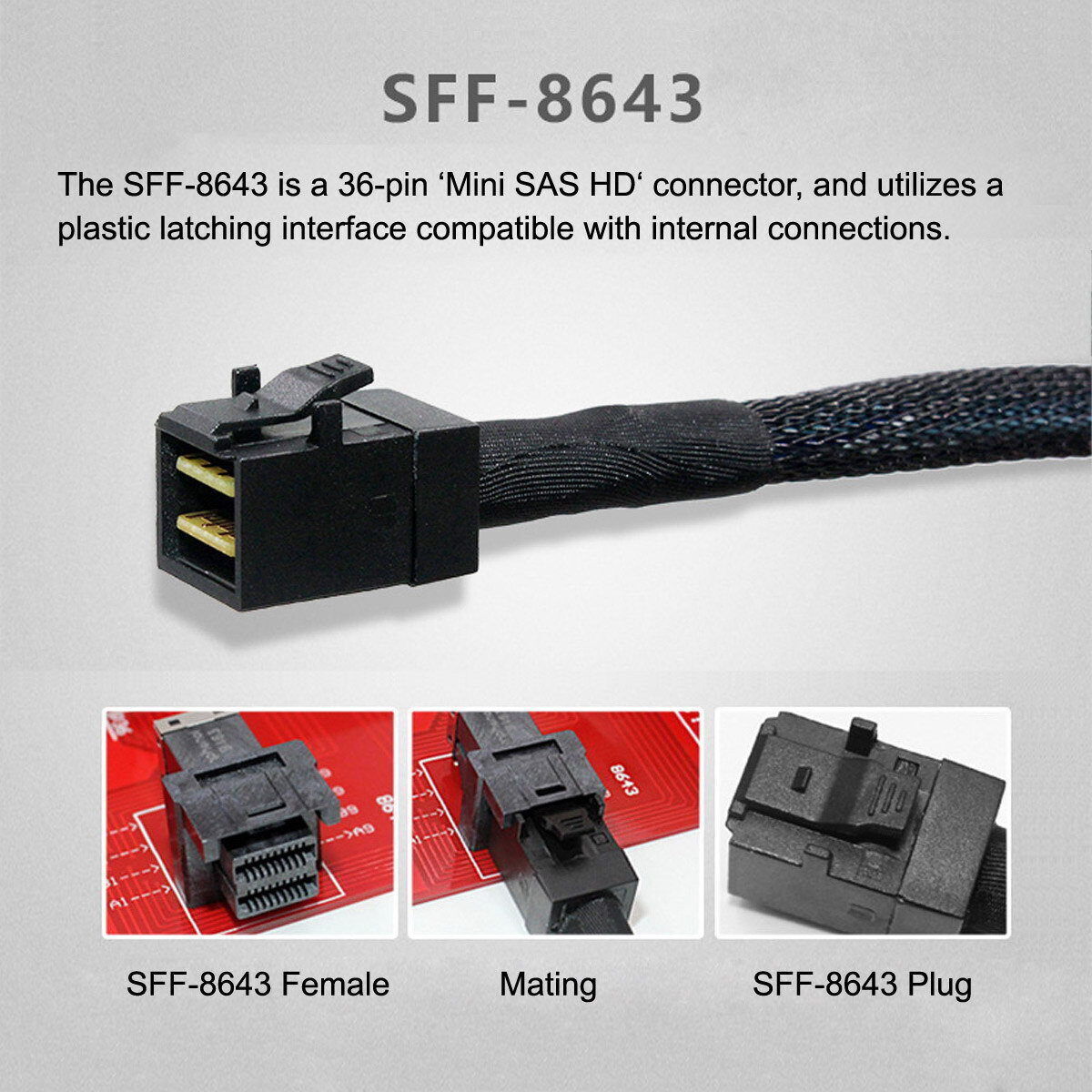 Lot Mini SAS SFF-8643 Target to 4 SATA 7pin Host Hard Disk Data Serve Raid Cable