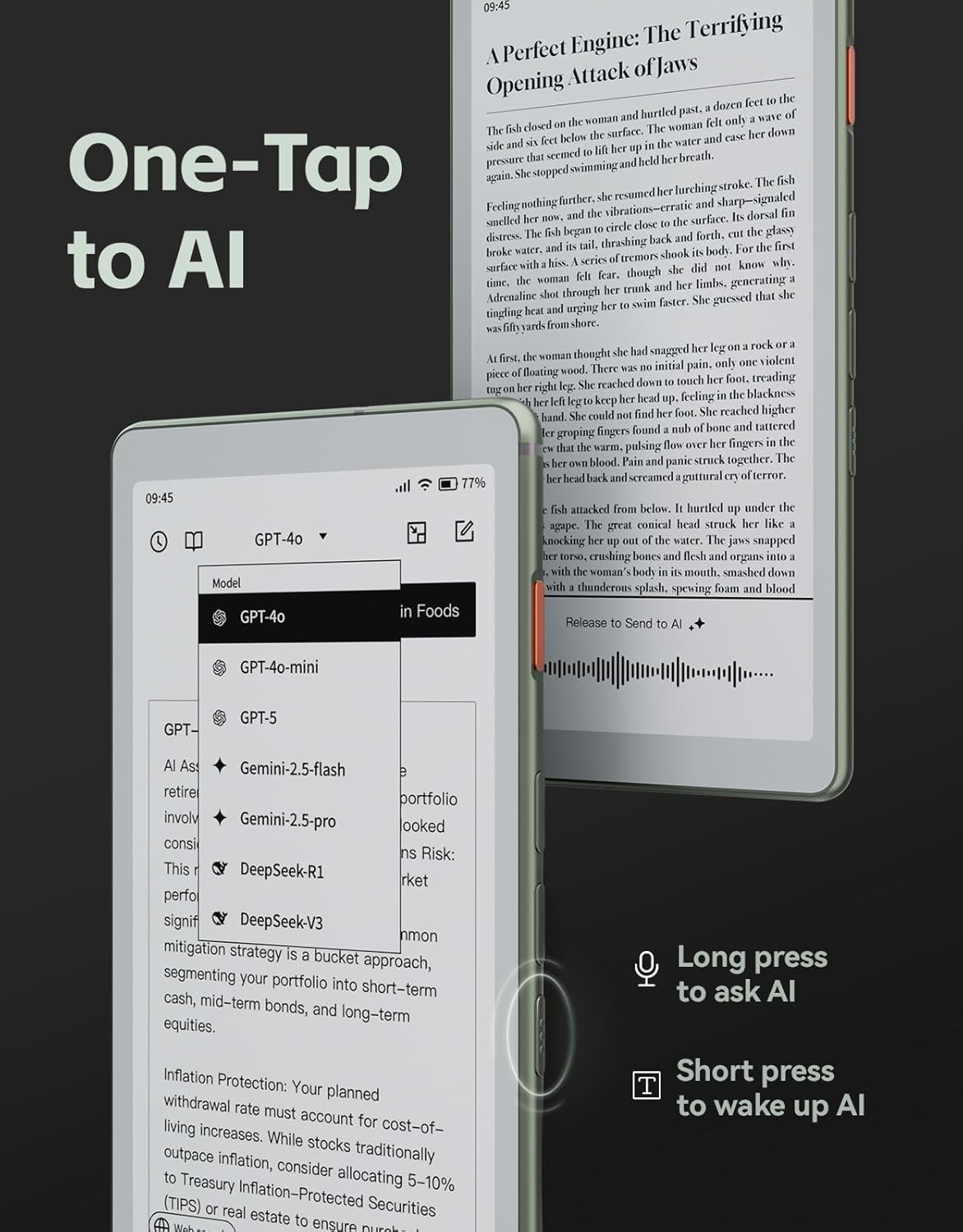 Viwoods AiPaper eReader 6.13″ Carta 1300 E Ink eReader Android 16 300PPI 128GB