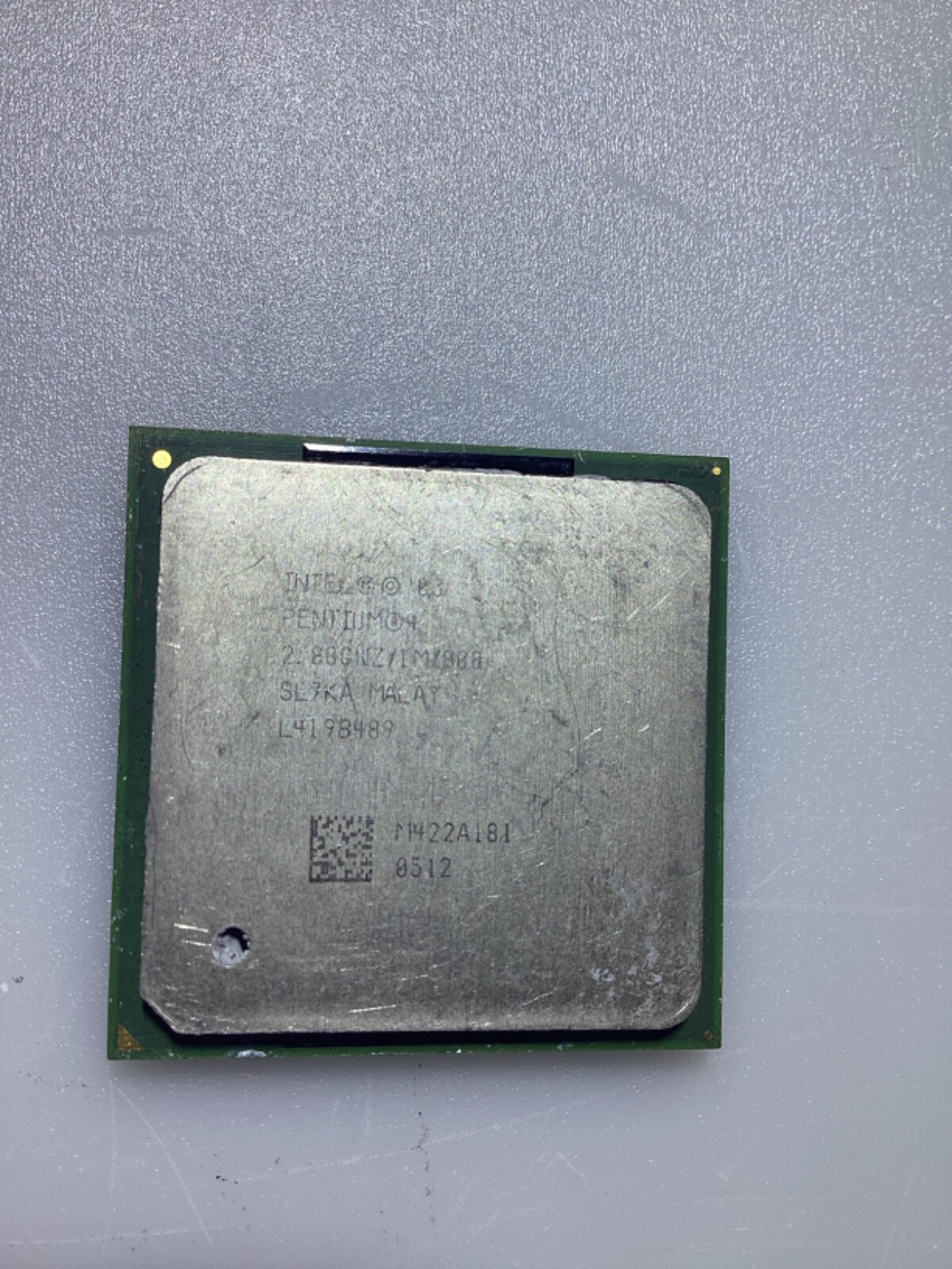 LOT OF NINE ASSORTED CPU PROCESSOR CHIPS INTEL, AMD, PREOWNED, CONDITION UNKNOWN