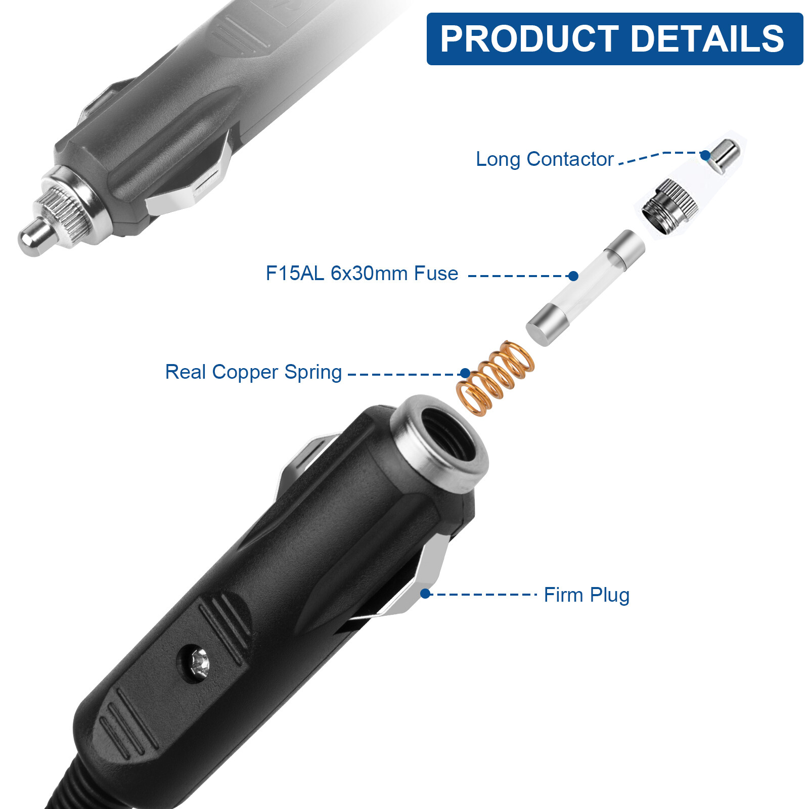 9V-32V DC To USB-C 65W Vehicle Car Charger For Laptops Tablets Smart Phones