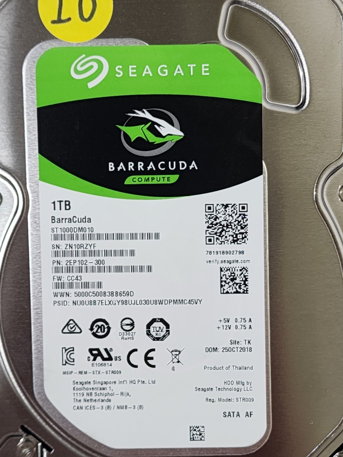 Lot of 16 Seagate/Western Digital 1TB 2TB 4TB 7200RPM SATA 3.5″ Hard Drive HDD