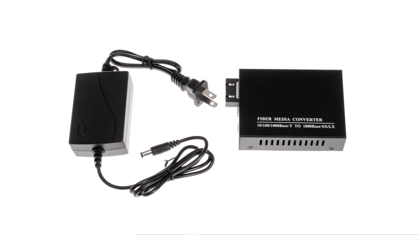 1000 MBPS GIGABIT SINGLEMODE FIBER OPTIC ETHERNET MEDIA CONVERTER 20KM