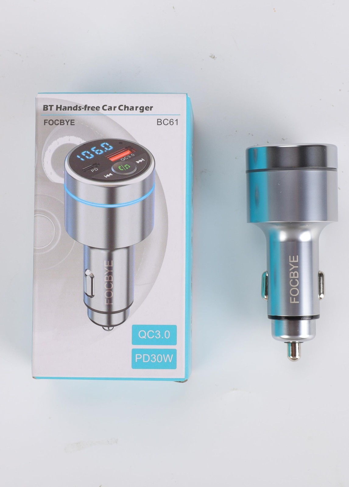 FOCBYE FM Transmitter for Car Bluetooth 5.3 All-Metal PD 20W & QC3.0 18W Fast…