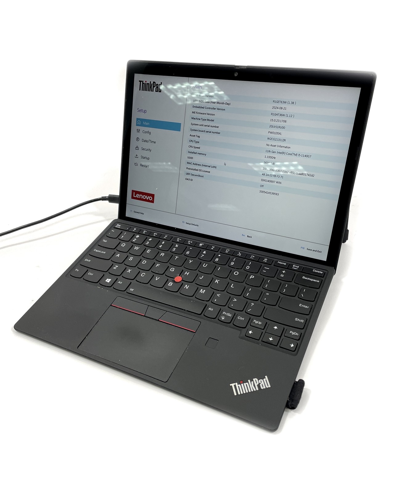 Lenovo ThinkPad X12 Gen 1 Laptop i5-1140G7 1.1GHz 256GB SSD 16GB RAM NO OS