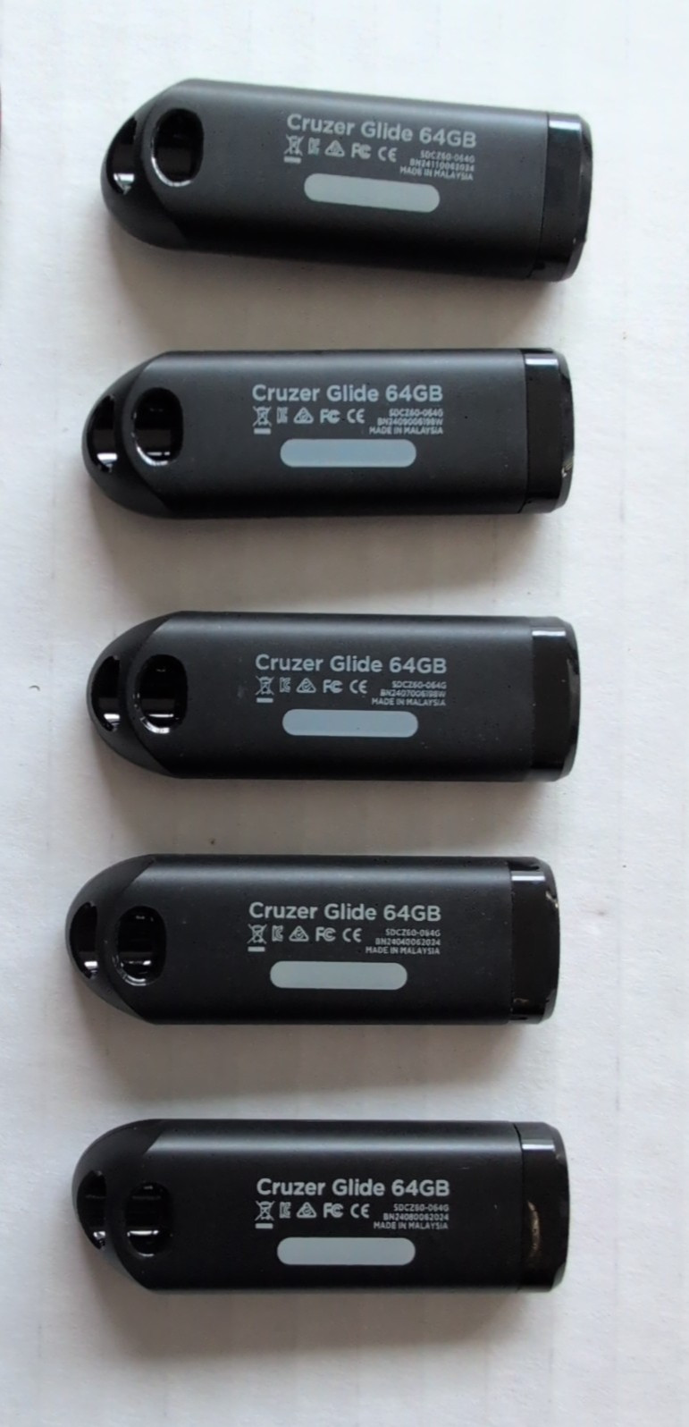 Lot of 10 SanDisk 64GB Cruzer Glide USB Flash Drive SDCZ60-064G
