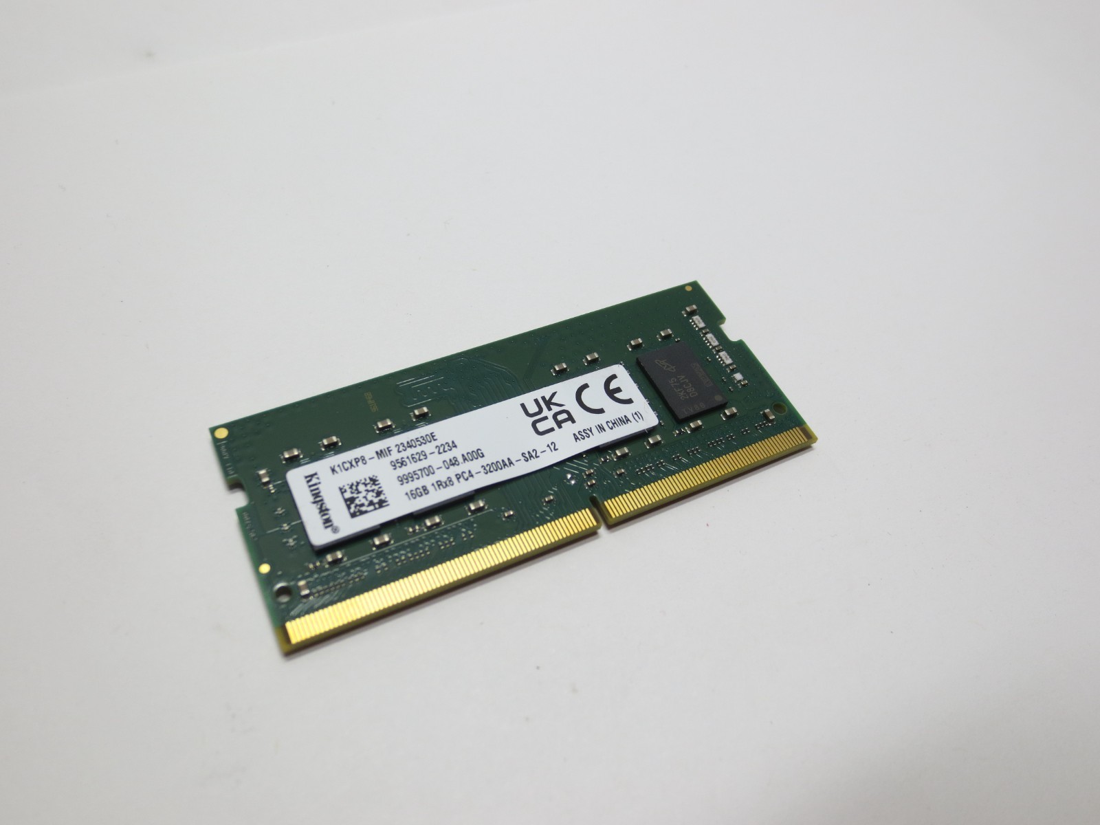 Kingston 16GB 1Rx8 PC4-3200AA Laptop SODIMM Memory RAM, K1CXP8 HYC MIF