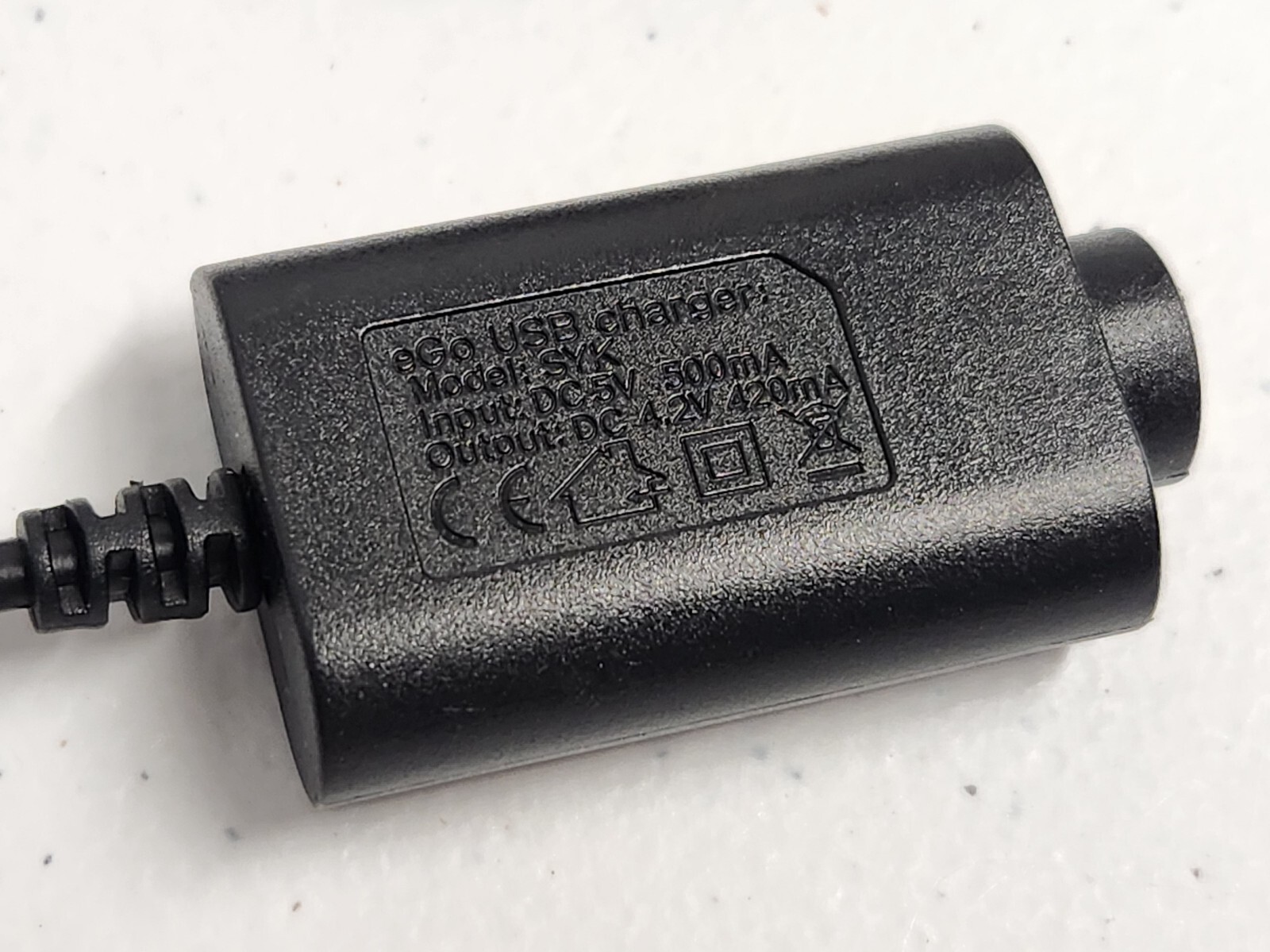 10-Pack – eGo USB Charger SYK – Input DC 5V 500mA – Output DC 4.2V 420mA