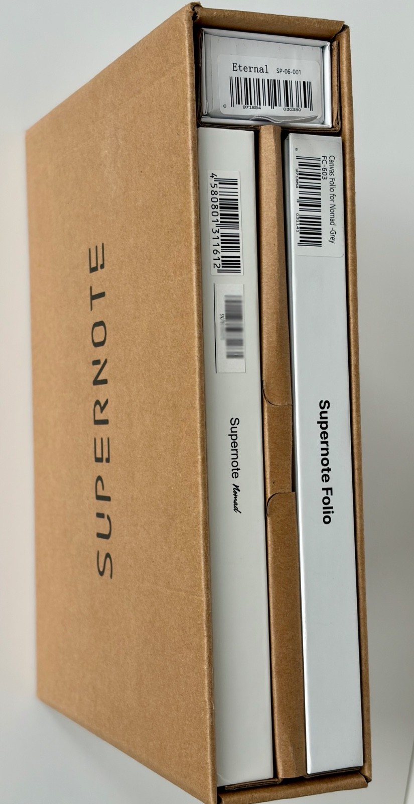 Supernote Nomad A6 X2 with Smart Folio Case, white Heart of Metal 2 Pen