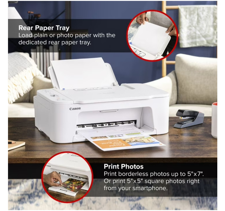 Canon PIXMA TS3722 Wireless All-In-One Inkjet Printer for Home Office
