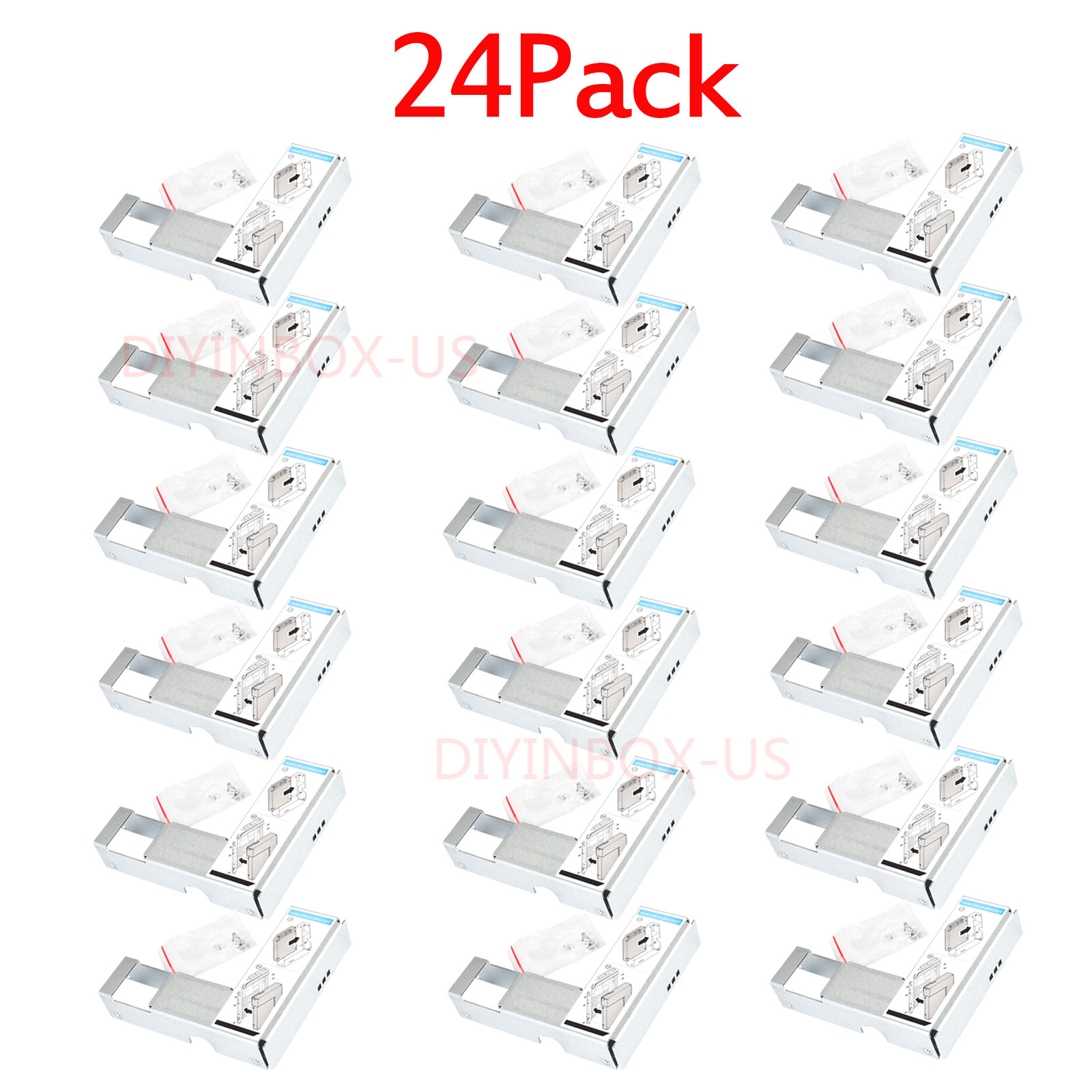 24 Pack 9W8C4 Y004G 2.5″ to 3.5″ Adapter for X7K8W F238F KG1CH/651314 Tray Caddy