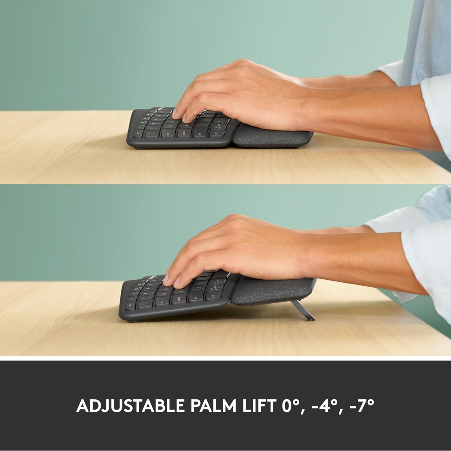 Logitech – ERGO K860 Ergonomic Wireless Keyboard for Windows and Mac with Palm