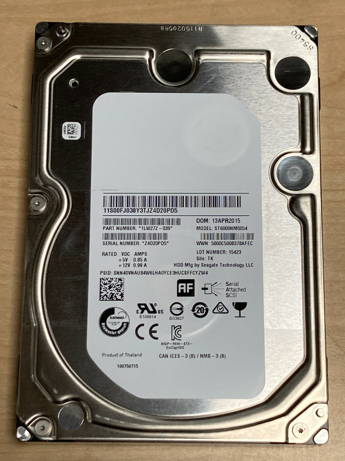 SEAGATE ST6000NM0054 6TB 12Gb 7.2K LFF 3.5” SAS HDD HARD DRIVE SERVER IBM dell