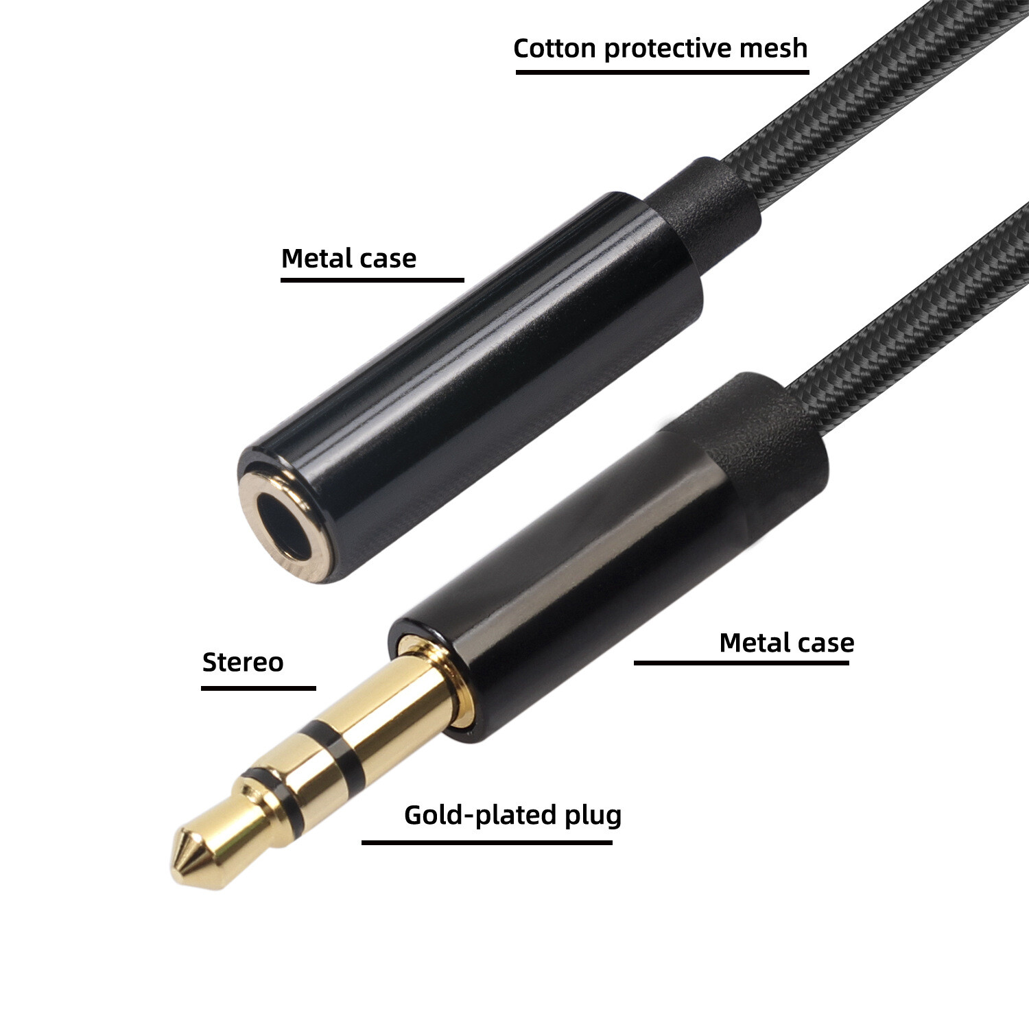 3.5mm Audio Extension Cable Headphone Stereo Cord Male to Female AUX Car MP3 lot
