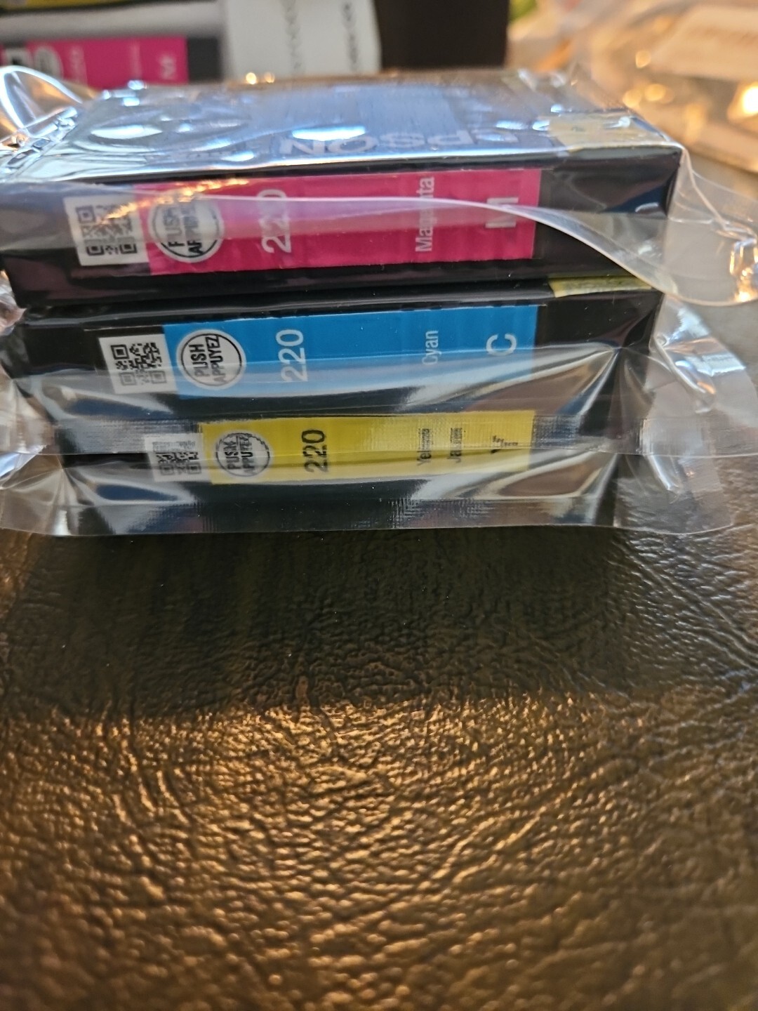 NEW Epson 220 Color Ink Standard Capacity-Cyan,Magenta,Yellow. Exp 01/27