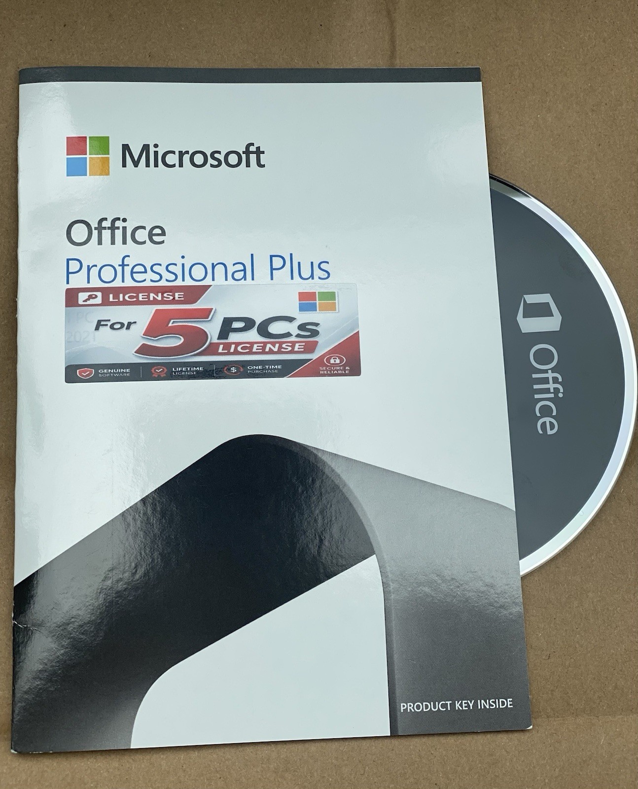 DEFECTIVE 5 PCs Microsoft Office Pro Plus 2021 Retail Lifetime Disc Lif G3D