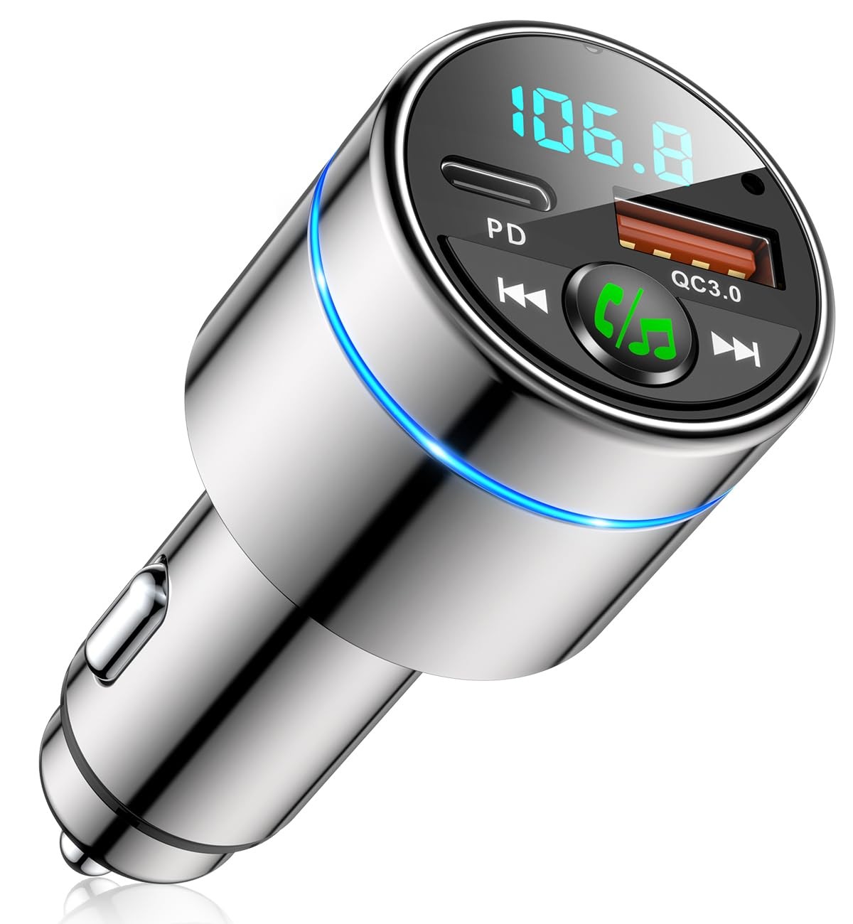 FOCBYE FM Transmitter for Car Bluetooth 5.3 All-Metal PD 20W & QC3.0 18W Fast…