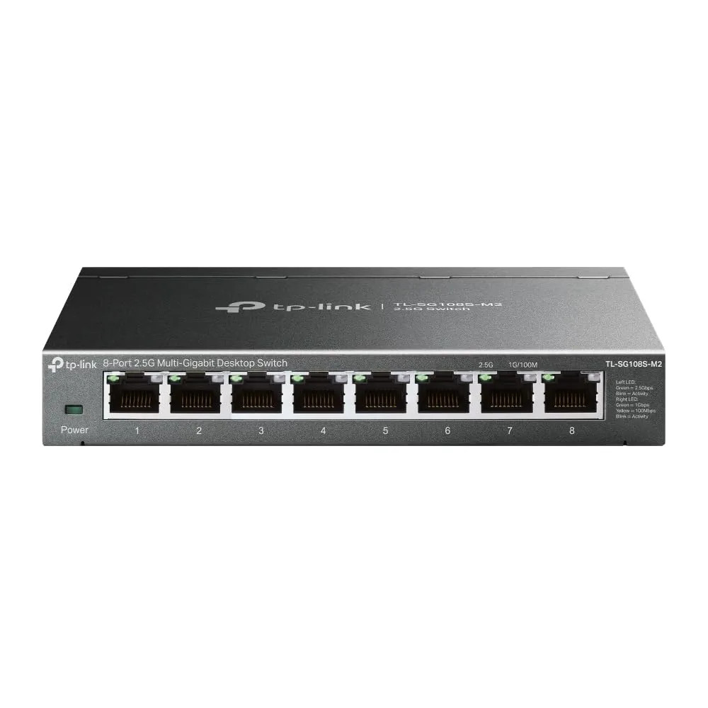 TP-Link TL-SG108S-M2 8-Port Multi-Gigabit 2.5G Unmanaged Ethernet Network Switch