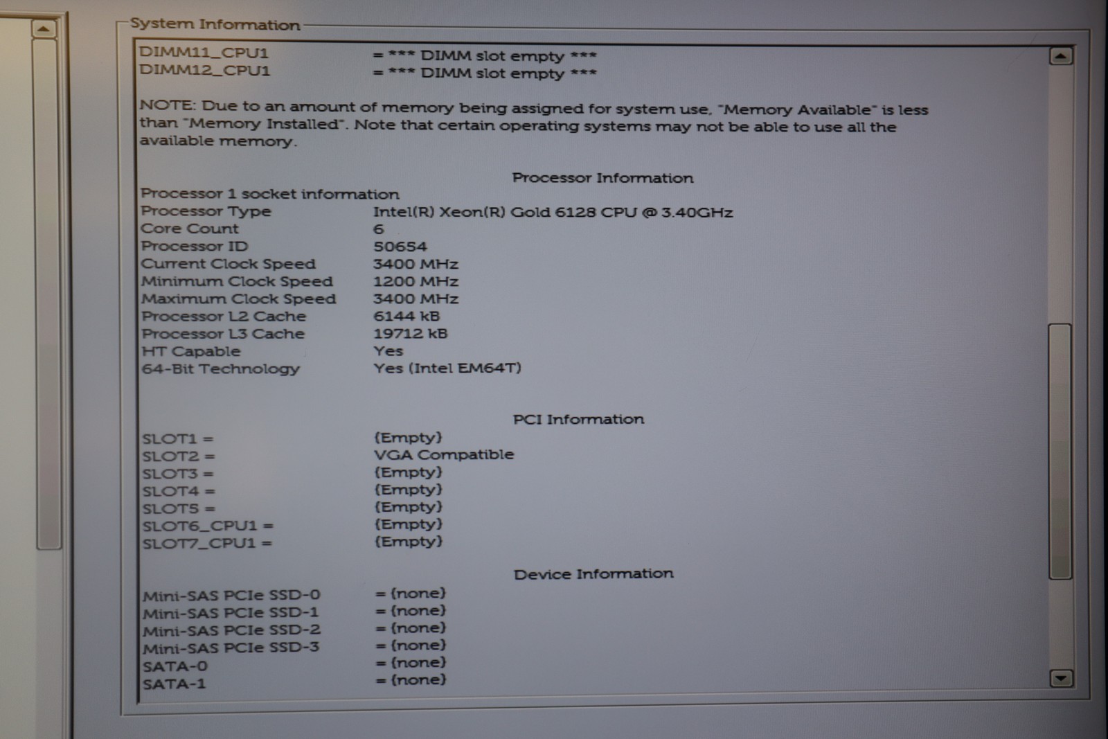 Dell Precision 7920 Desktop Intel Xeon Gold 6128 3.40GHz 32GB RAM No HDD No OS