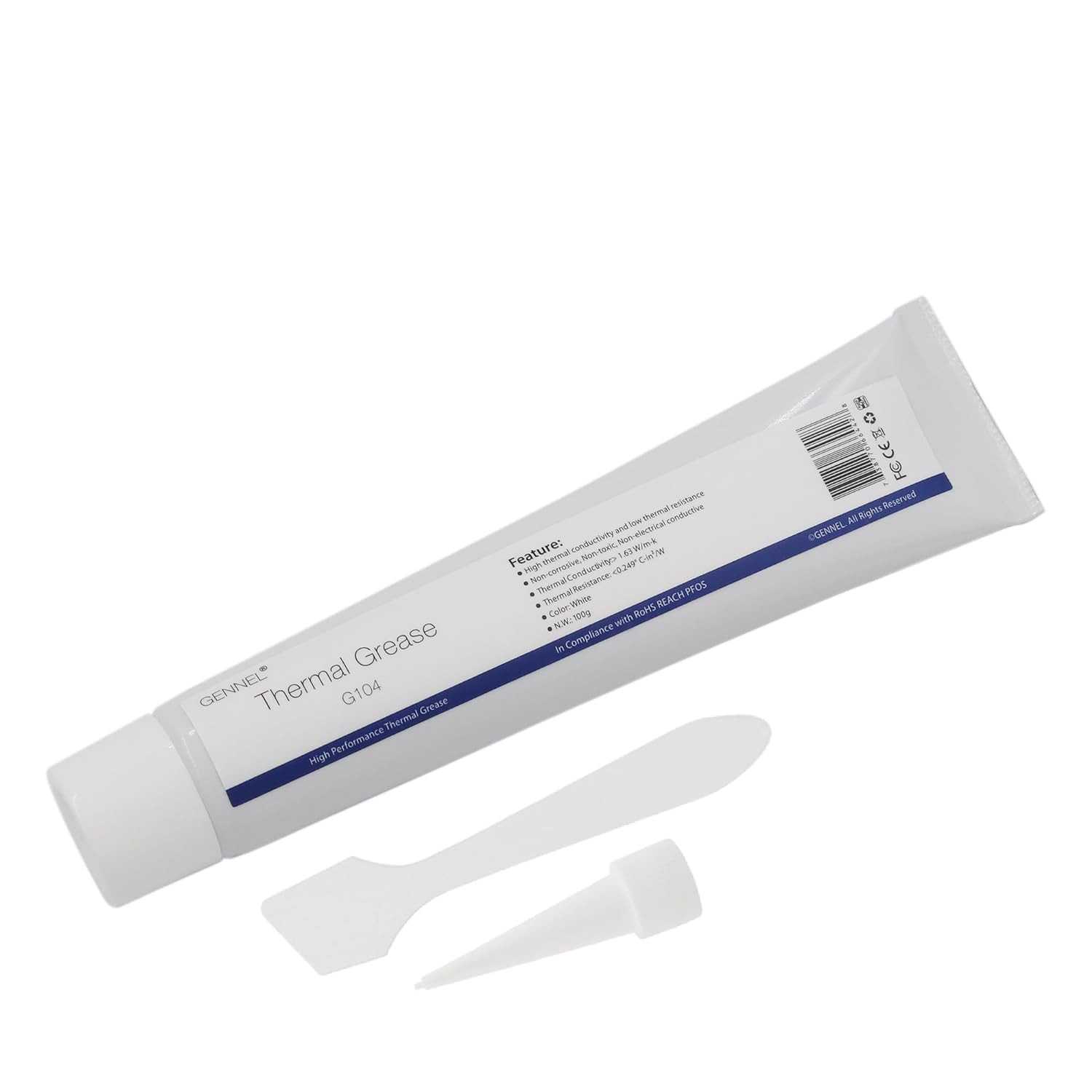 G104 100Grams Tube White Thermal Grease Paste, Thermal Compound Heatsink Paste f