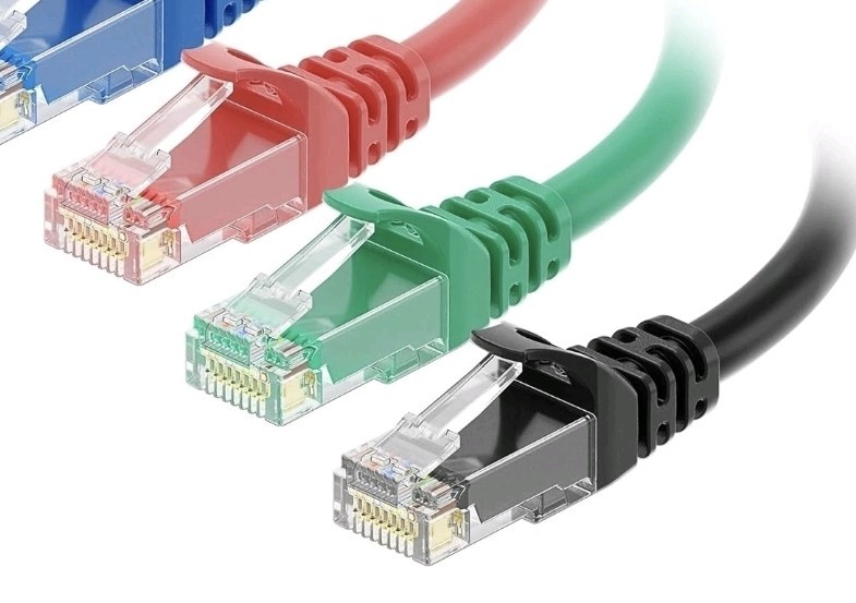 Cat6 Ethernet Cable Lot of 5 RJ45 Network LAN Patch Cords Mixed Colors Tested