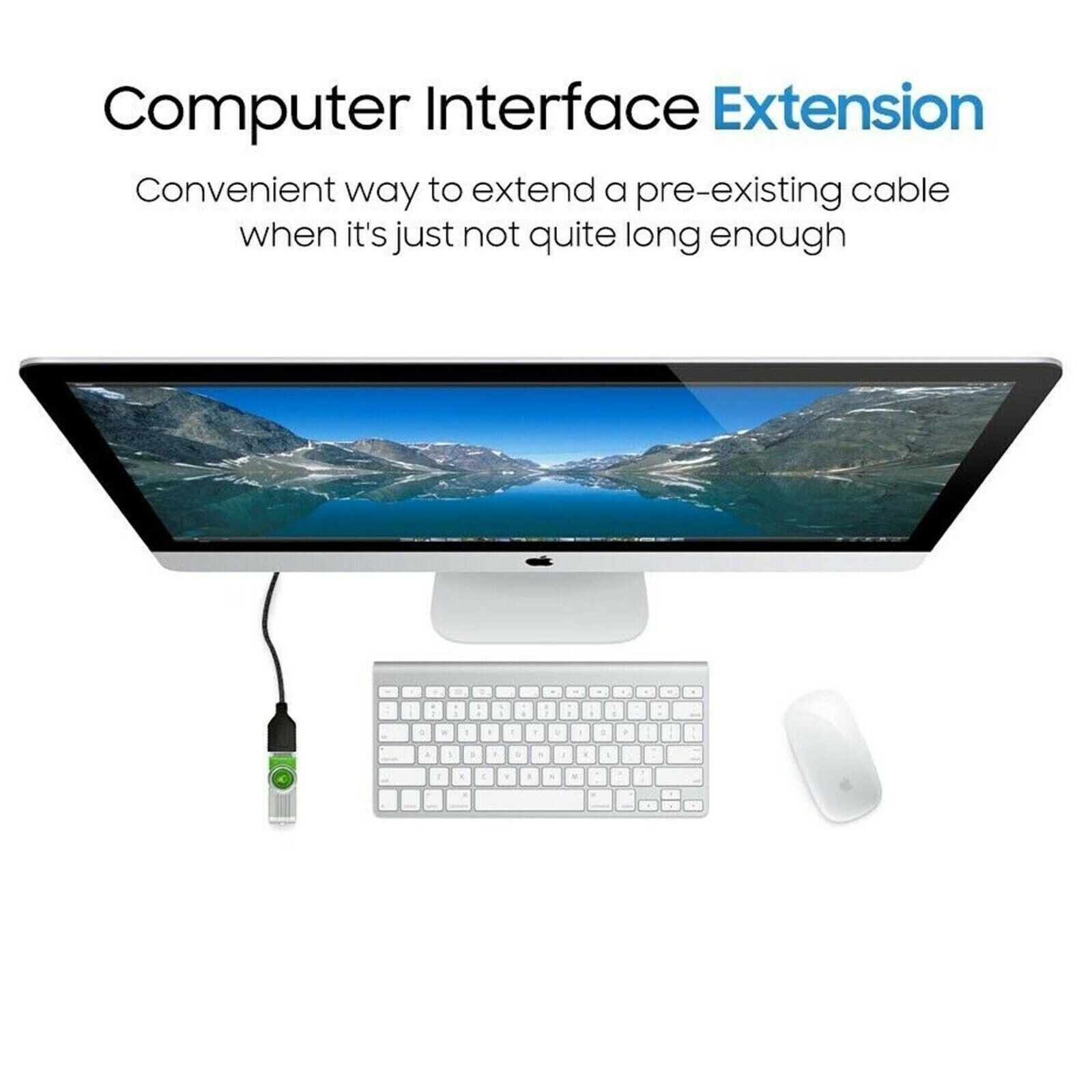 High-Speed USB to USB Extension Cable USB 2.0 Adapter Extender Cord Male/Female