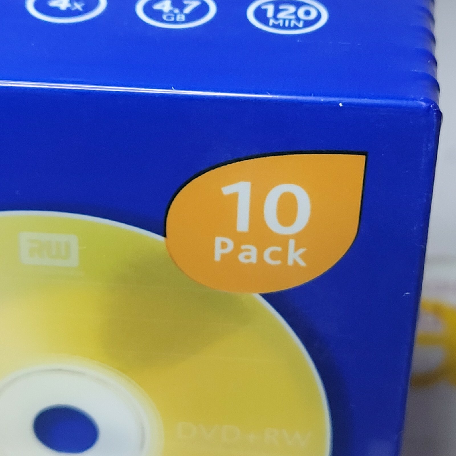 10 Pack Ativa DVD+RW Large Storage Capacity for PC or Home Video Recorder Use