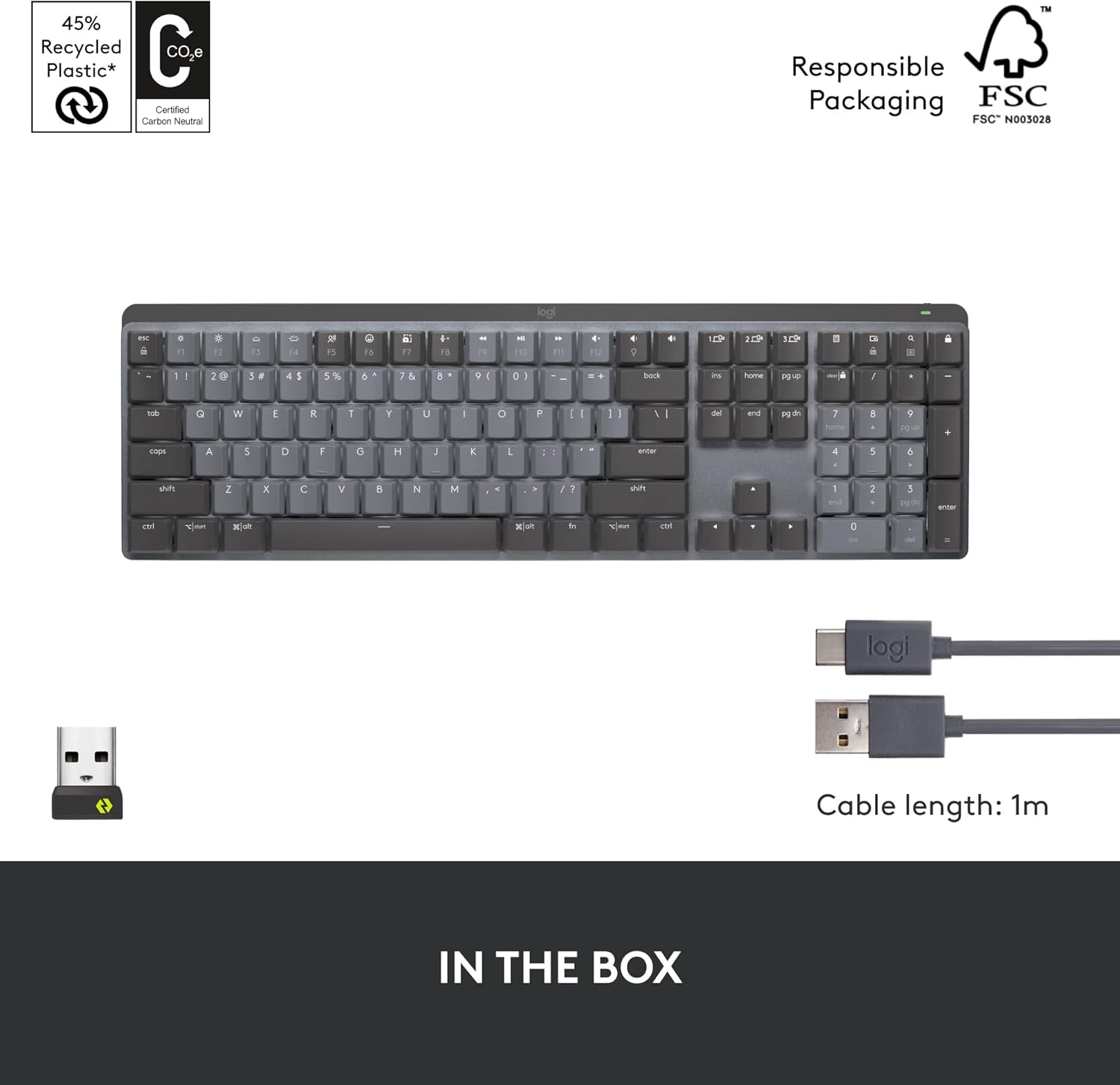Logitech MX Mechanical Wireless Illuminated Performance Keyboard Tactile