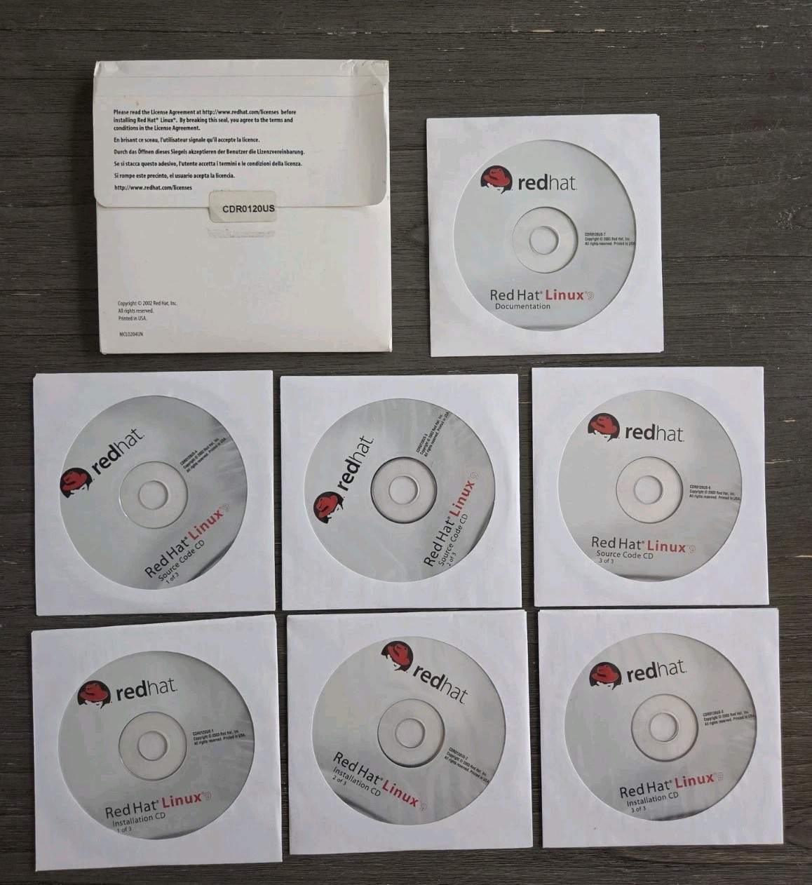 Red Hat Linux Operating System 7 CD Set Unknown Version Free Shipping