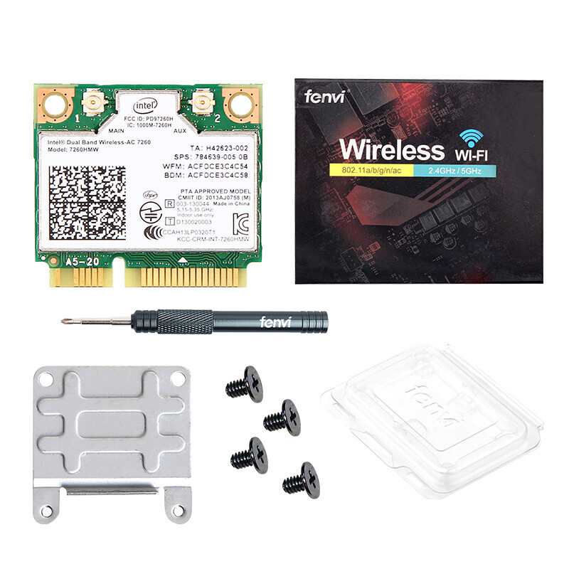 Intel Dual Band Wireless-AC 7260HMW Mini PCI-E Card 1200Mbps BT 4.0 Network Card