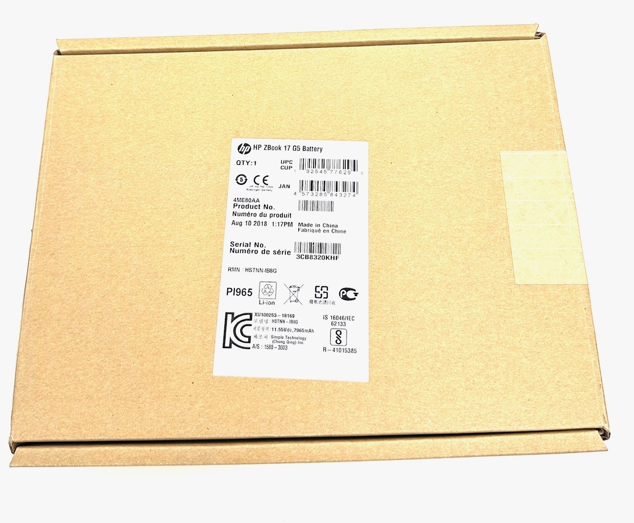 New Genuine HP ZBook 17 G5 G6 11.55V 95.9Wh Battery L07044-855