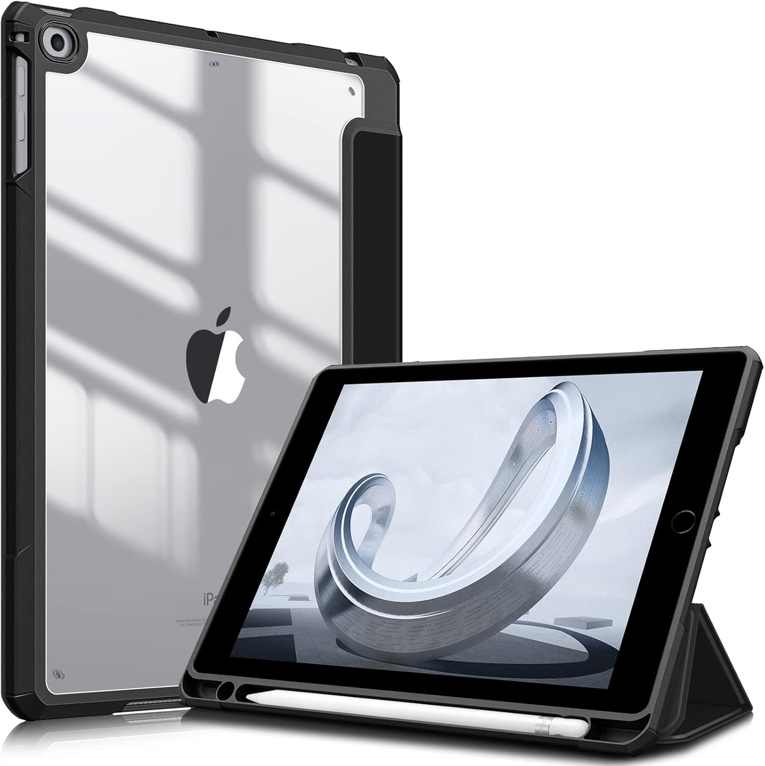 Hybrid Slim Case for iPad 6th /5th Gen (9.7 Inch) Shockproof Clear Back Shell