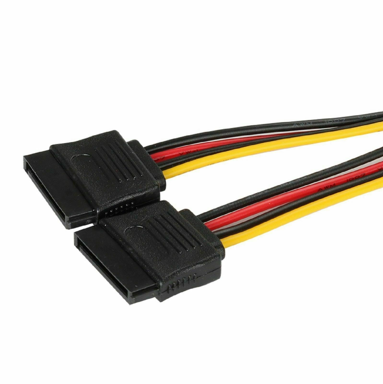 SATA Power 15-pin Y-Splitter Cable Adapter Male to Female for HDD Hard Drive USA