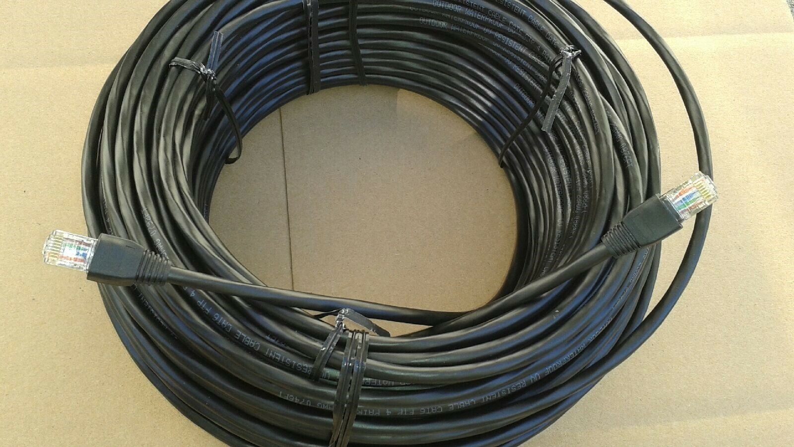 200 ft  CAT-6 SHIELDED Outdoor Indoor Ethernet Cable UV Direct bury RJ45 Cable
