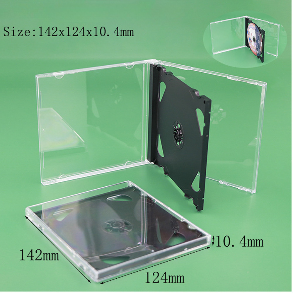 10PC STANDARD Double CD Jewel Case with Tray 10.4mm (2 CD) Lots Protectors Cover