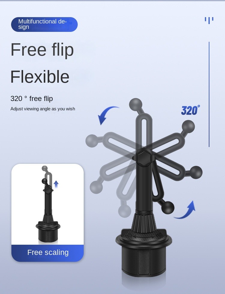 Upgraded Version Universal Adjustable Car Mount Cup Cradle Holder for Cell Phone