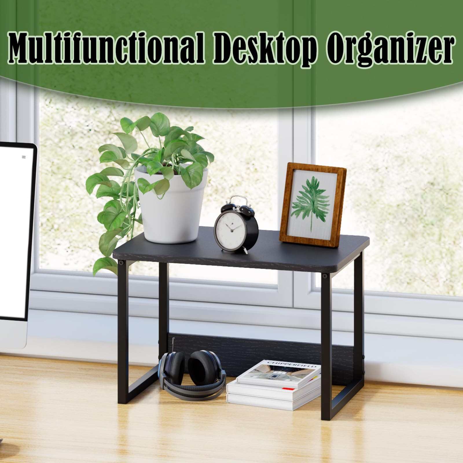 Printer Stand with Storage 100lbs Load Capacity for Home Office – Space Saver