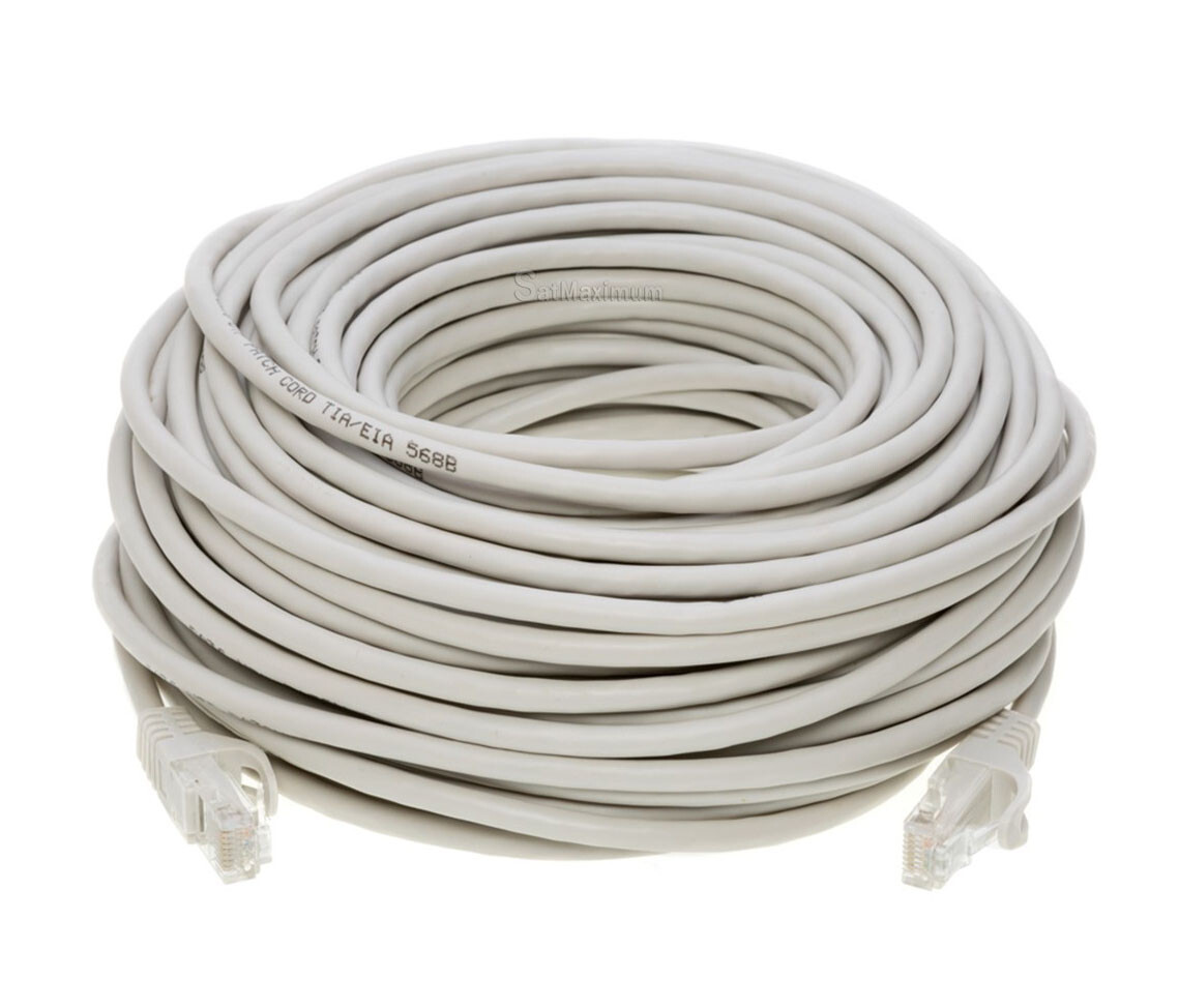 CAT5 Ethernet Patch Cable LAN Network Internet RJ45 Cord Gray 25FT- 200FT LOT
