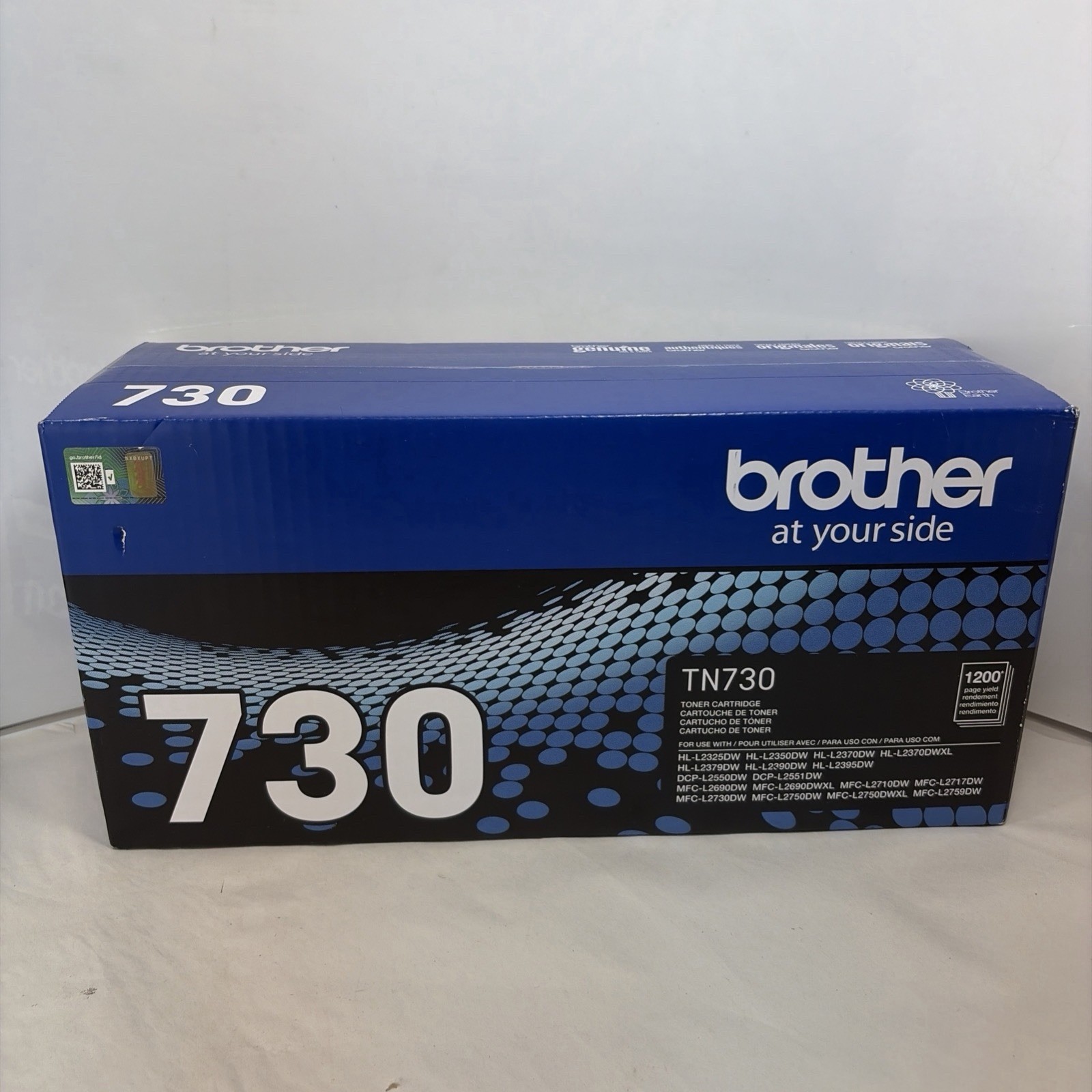 New, Sealed Genuine Brother TN-730 Black Laser Toner Cartridge for HL-L2325DW