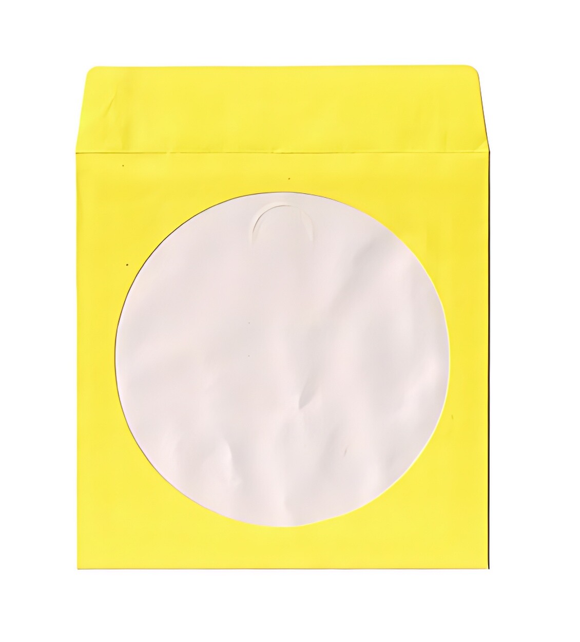 100g Yellow Color Paper Sleeves CD/DVD Window with Flap Lot