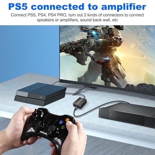 USB to Optical SPDIF Toslink & 3.5mm Audio Adapter Converter for TV, PS5, PC – 1