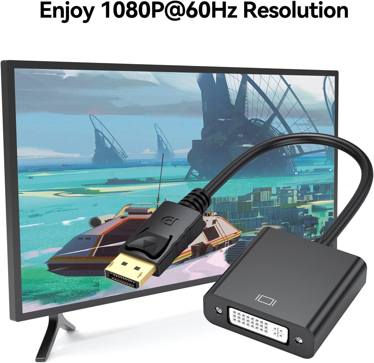 DisplayPort DP Male to DVI Female Adapter Cable Converter for PC Monitor HD TV