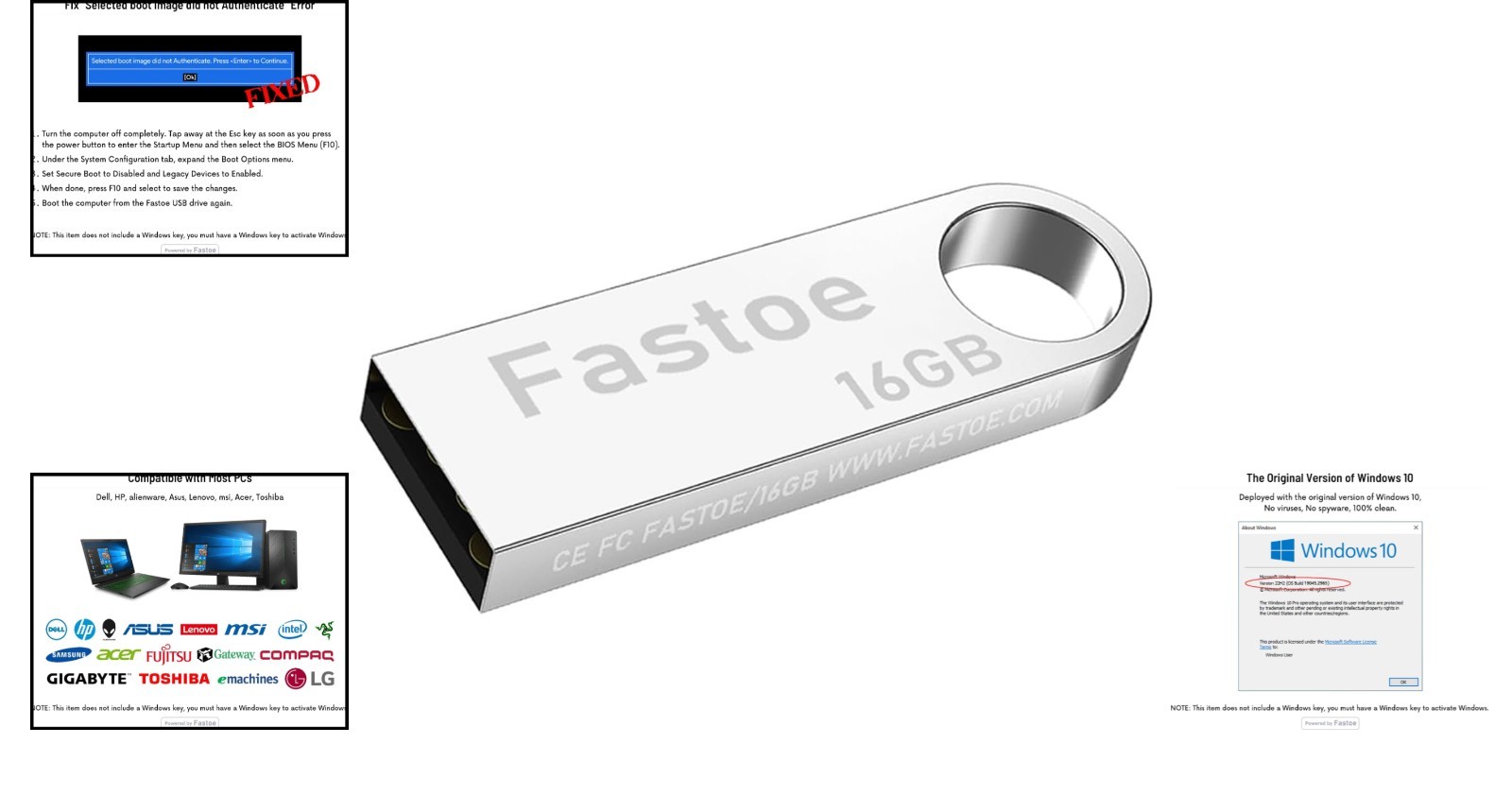 Professional 16GB USB Drive for Windows 10 Installation & Upgrade – Clean & Fast