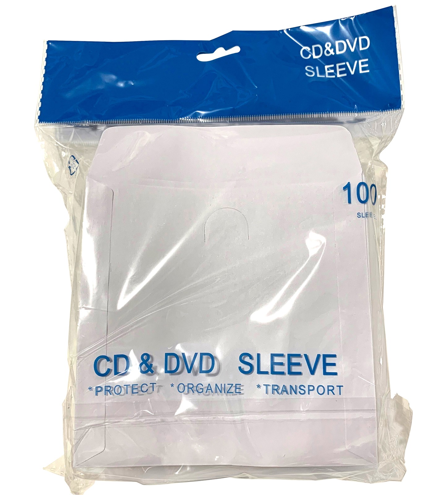 100 USDISC Paper Sleeves 100g Window, Flap (White) Lot