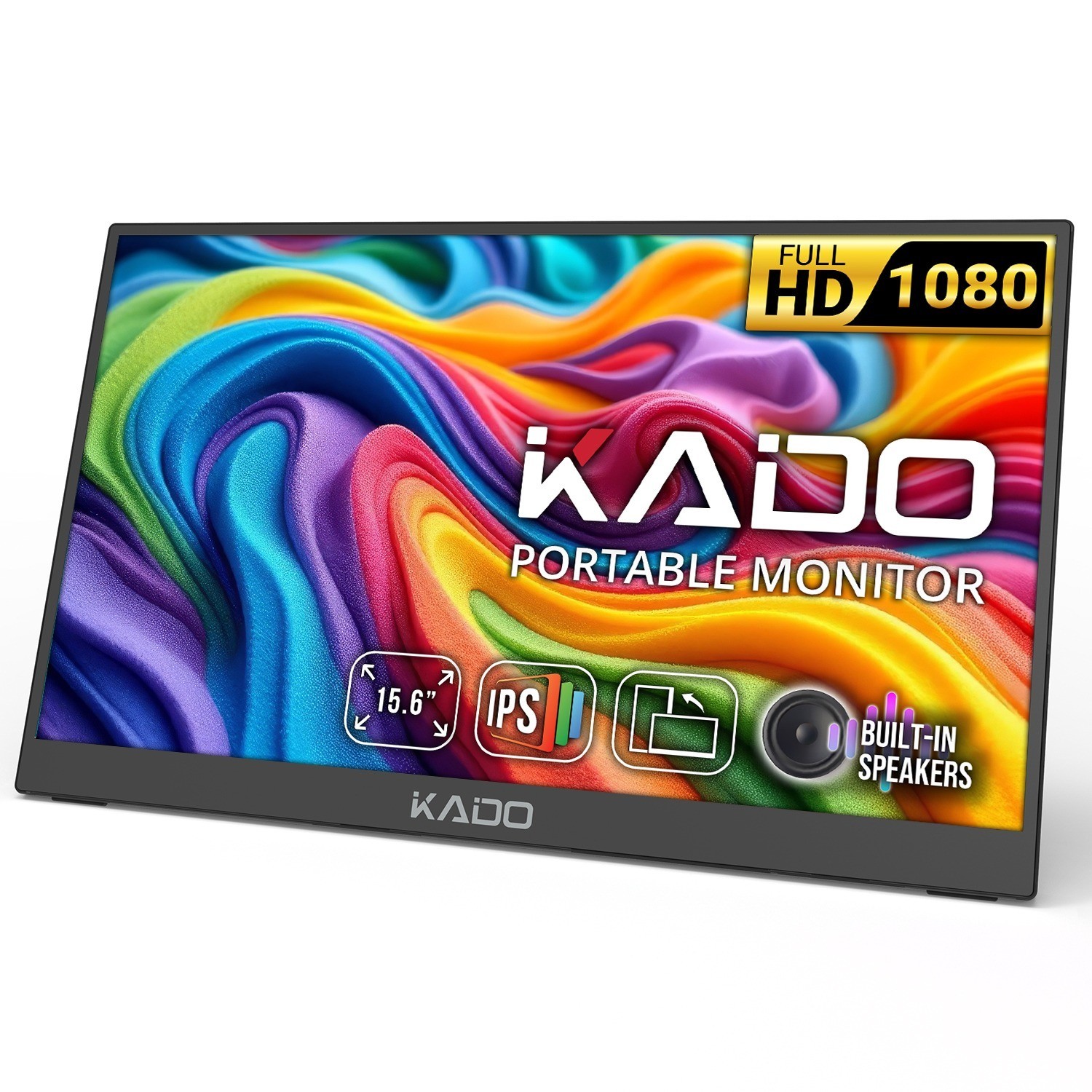 Kado 15.6″ Portable Monitor for Laptop IPS 1920×1080 Screen Extender Dual USB-C