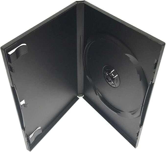 Standard Black Single DVD Case – 10 Pack