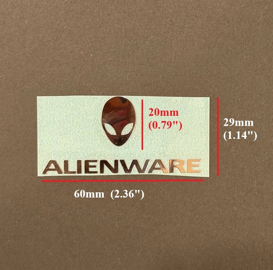 1 Pc fits Alienware Metallic Sticker Decal Emblem